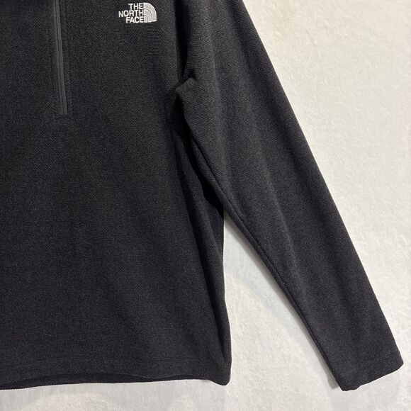 The North Face Men's Textured Cap Rock Fleece 1/4 Zip Pullover Black Medium - Picture 6 of 15